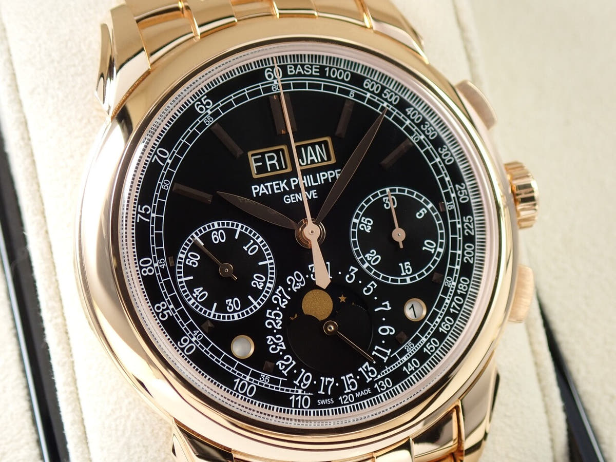 パテックフィリップ パーペチュアルカレンダー クロノグラフ Ref.5270/1R-001 エボニーブラック ソレイユ文字盤 中古 K7992ZSC
