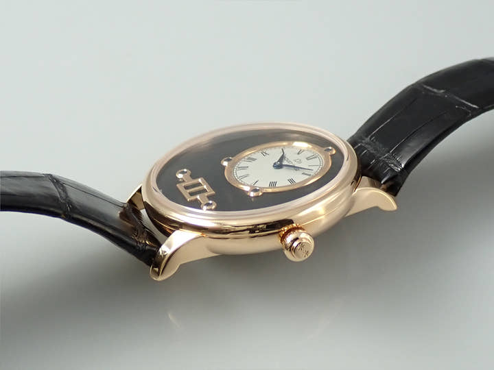 ジャケドロー プティ ウール ミニット グラン デイト  Ref.J016933240 ブラック/シルバー文字盤 中古 V5CYF8R8