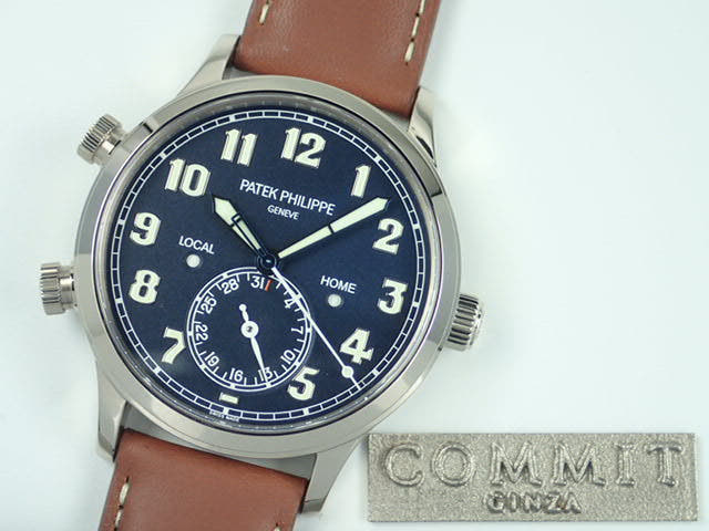 パテックフィリップ カラトラバ Ref.5524G-001 ブルーヴァニッシュ文字盤 未使用 pilot-traveltime-2