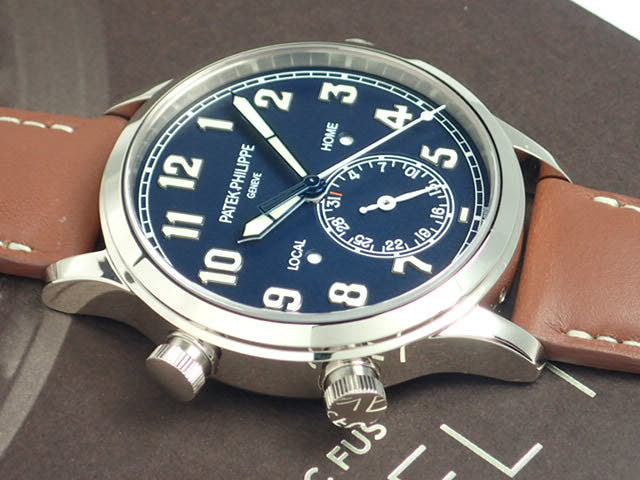 パテックフィリップ カラトラバ Ref.5524G-001 ブルーヴァニッシュ文字盤 未使用 pilot-traveltime-2