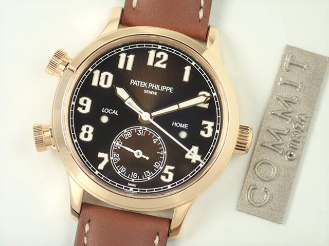 パテックフィリップ カラトラバ Ref.7234R-001 ブラウンソレイユ文字盤 未使用 pilot-traveltime-4