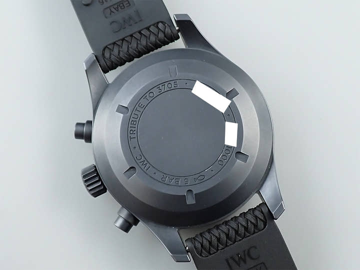 IWC パイロットウォッチ クロノグラフ トリビュート・トゥ・3705 Ref.IW387905 ブラック文字盤 極美品 2S7HZUH6