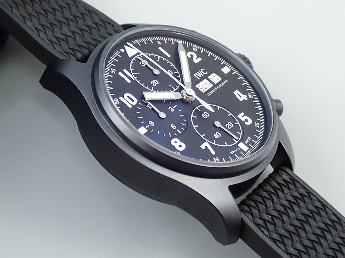IWC パイロットウォッチ クロノグラフ トリビュート・トゥ・3705 Ref.IW387905 ブラック文字盤 極美品 2S7HZUH6