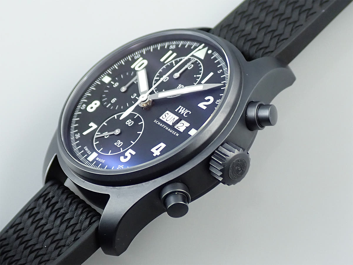 IWC パイロットウォッチ クロノグラフ トリビュート・トゥ・3705 Ref.IW387905 ブラック文字盤 極美品 2S7HZUH6