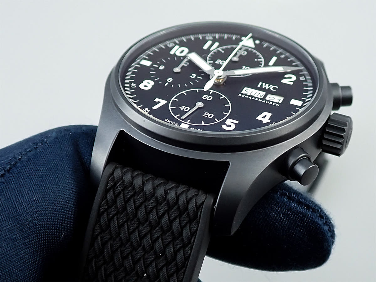 IWC パイロットウォッチ クロノグラフ トリビュート・トゥ・3705 Ref.IW387905 ブラック文字盤 極美品 2S7HZUH6