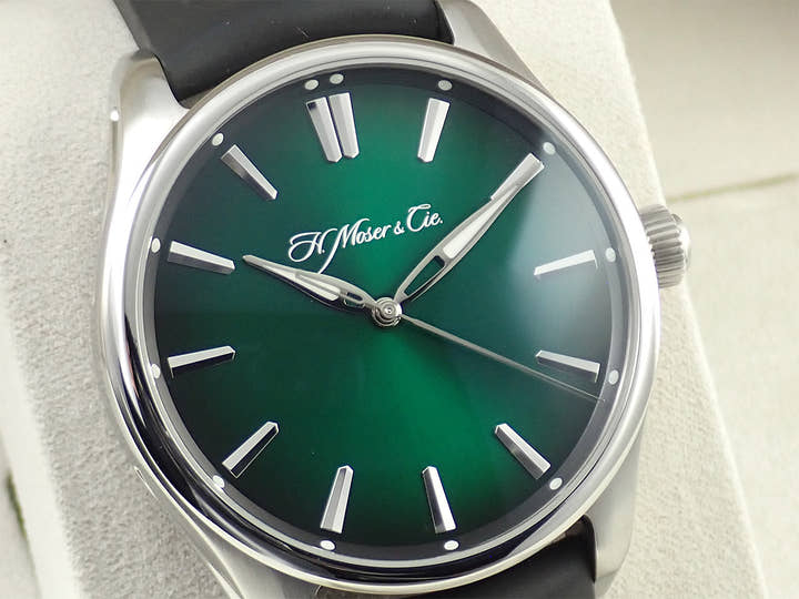 H.モーザー パイオニアセンターセコンド Ref.3200-1202 コズミックグリーン文字盤 中古 XK8H2T95