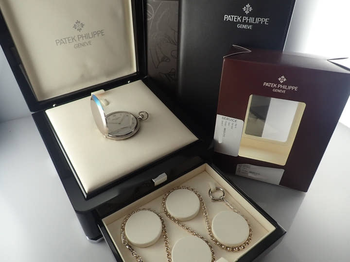 パテックフィリップ ポケットウォッチ Ref.980G-010 シルバーオパーリン文字盤 未使用 pocketwatch