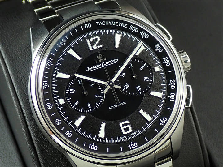 ジャガールクルト ポラリス クロノグラフ Ref.Q9028470 SS ブラック文字盤 中古 0W87RRCF