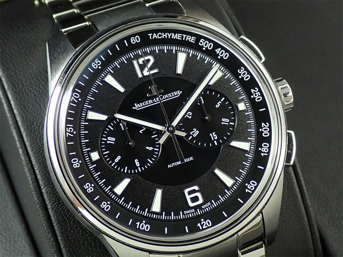 ジャガールクルト ポラリス クロノグラフ Ref.Q9028470 SS ブラック文字盤 中古 0W87RRCF