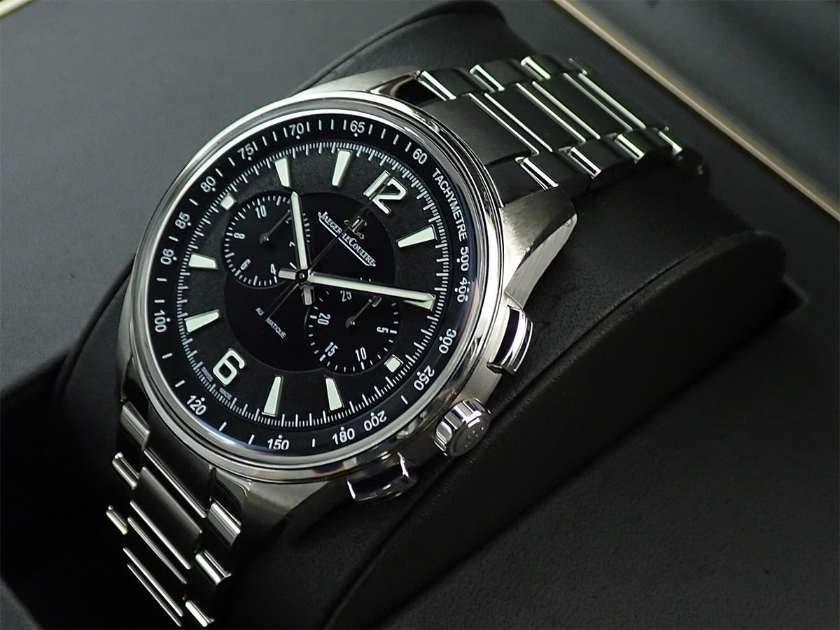 ジャガールクルト ポラリス クロノグラフ Ref.Q9028470 SS ブラック文字盤 中古 0W87RRCF