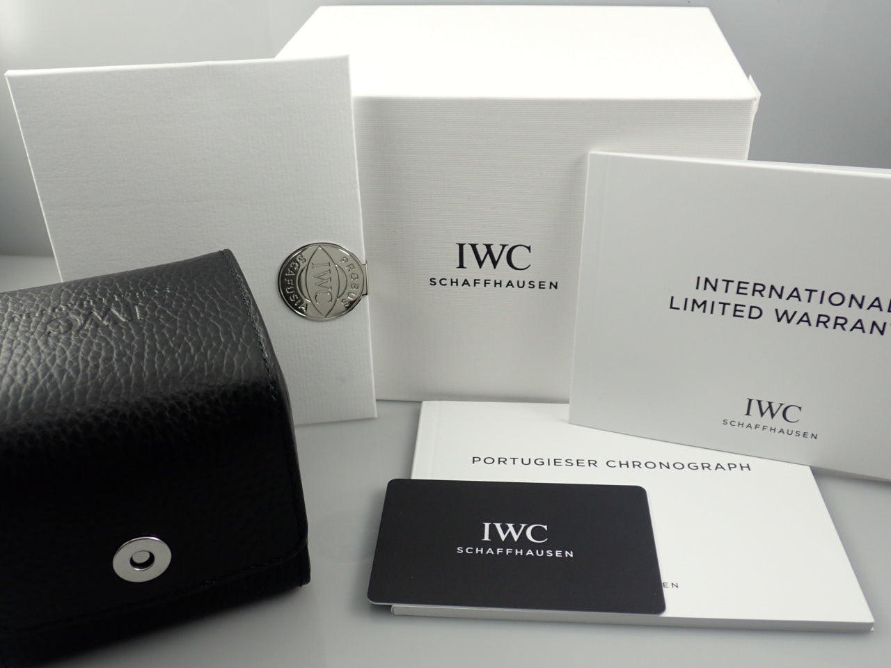 IWC ポルトギーゼ クロノグラフ シルバー文字盤 ≪保証書箱その他≫