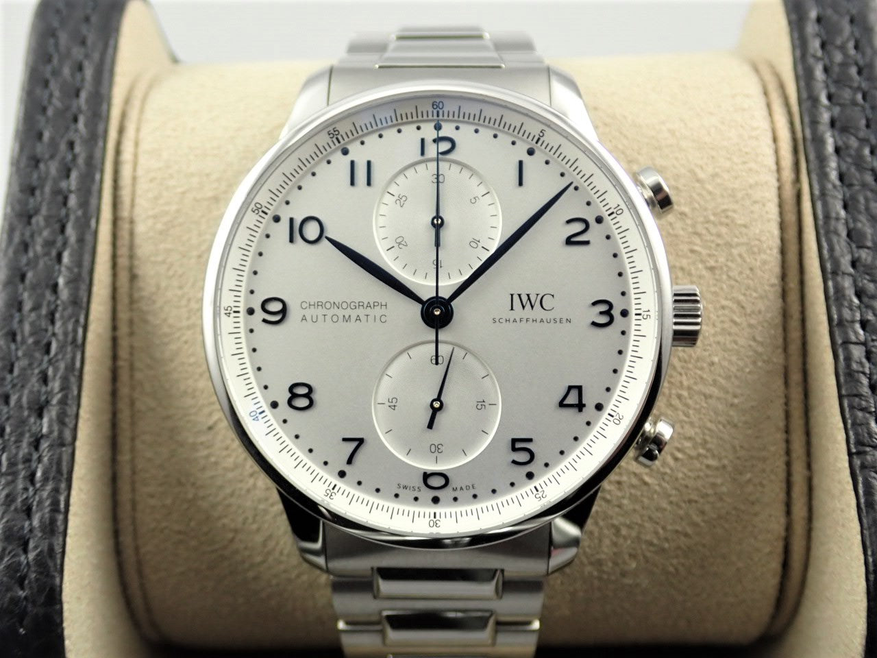 IWC Portuguese Chronograph Silver Dial &lt;Warranty Box and Others&gt;