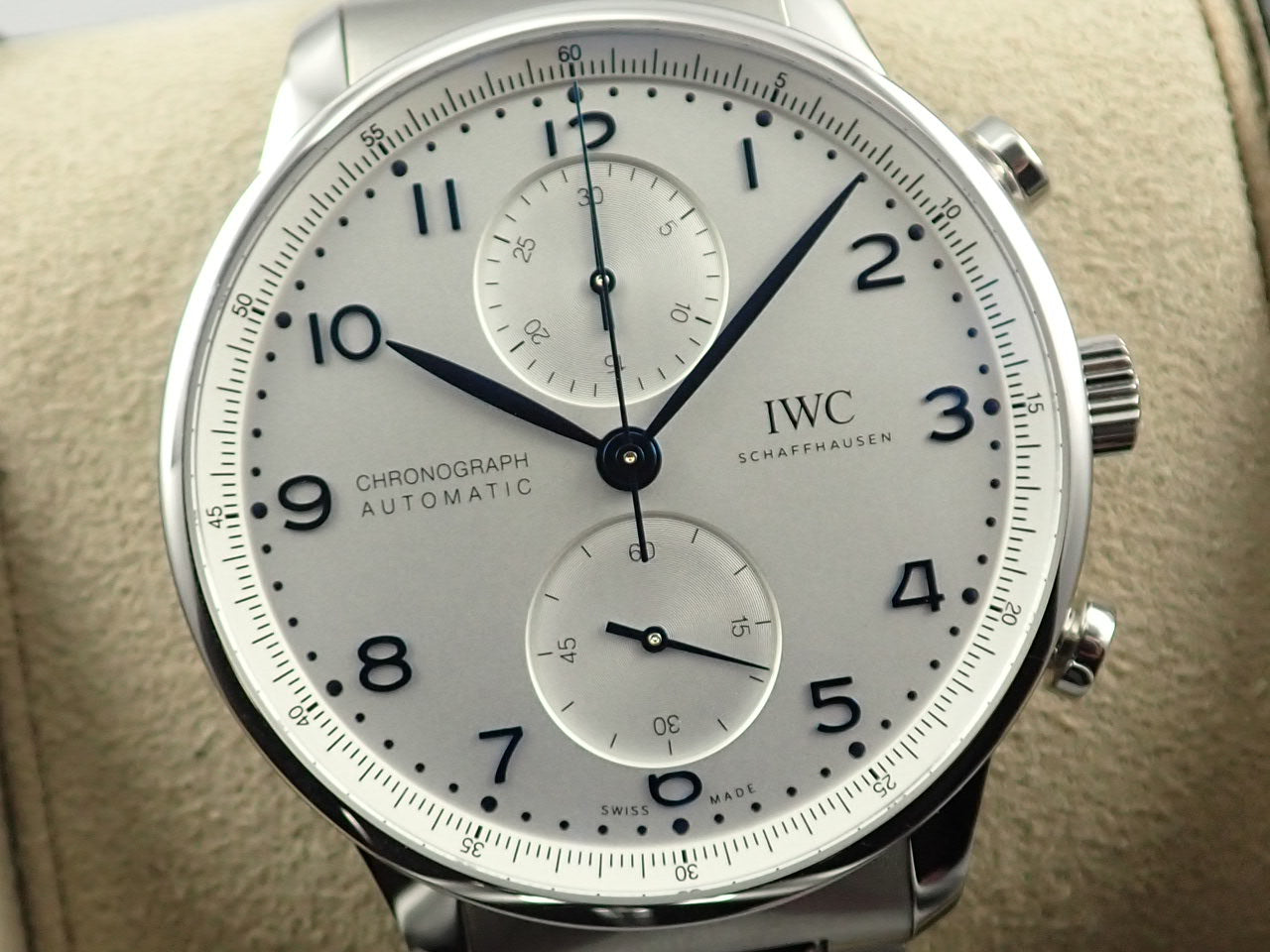 IWC Portuguese Chronograph Silver Dial &lt;Warranty Box and Others&gt;