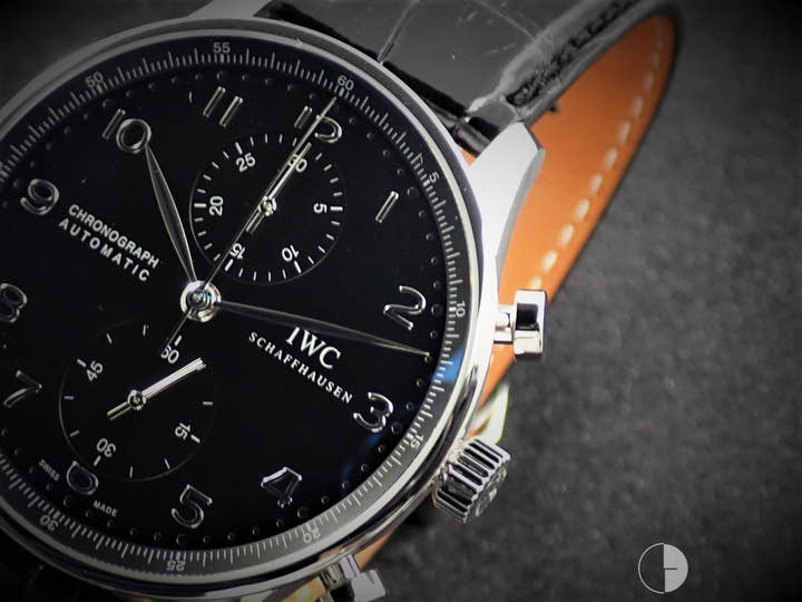 IWC ポルトギーゼ クロノグラフ Ref.IW371447 ブラック文字盤 極美品 Z0494798