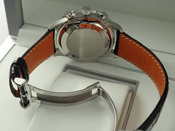 IWC ポルトギーゼ クロノグラフ Ref.IW371447 ブラック文字盤 極美品 Z0494798