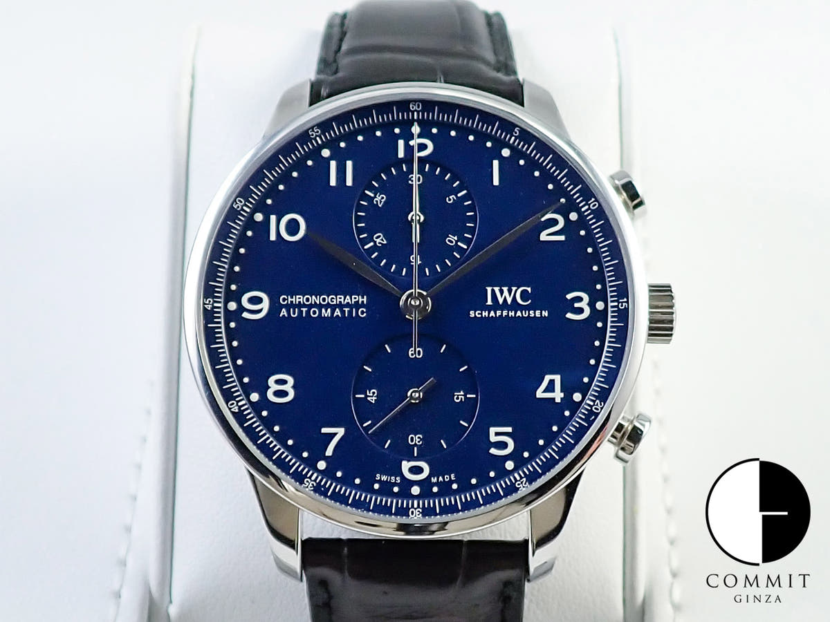 IWC ポルトギーゼ クロノグラフ Ref.IW371601 ブルー文字盤 中古 3TF9TVTF