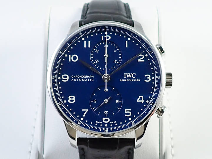 IWC ポルトギーゼ クロノグラフ Ref.IW371601 ブルー文字盤 中古 3TF9TVTF