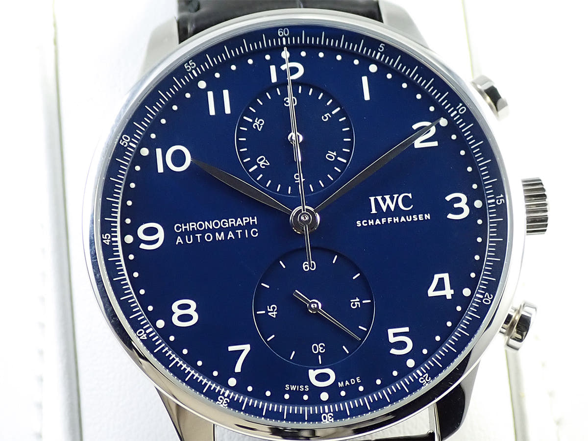 IWC ポルトギーゼ クロノグラフ Ref.IW371601 ブルー文字盤 中古 3TF9TVTF