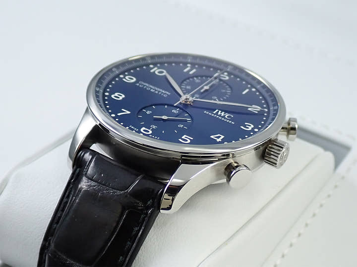 IWC ポルトギーゼ クロノグラフ Ref.IW371601 ブルー文字盤 中古 3TF9TVTF