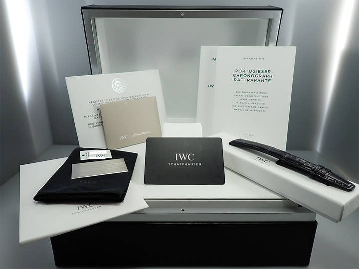 IWC ポルトギーゼ クロノグラフ ラトラパンテ ブティック ミラノ Ref.IW371222 ブルー文字盤 中古 8XA3JFYS