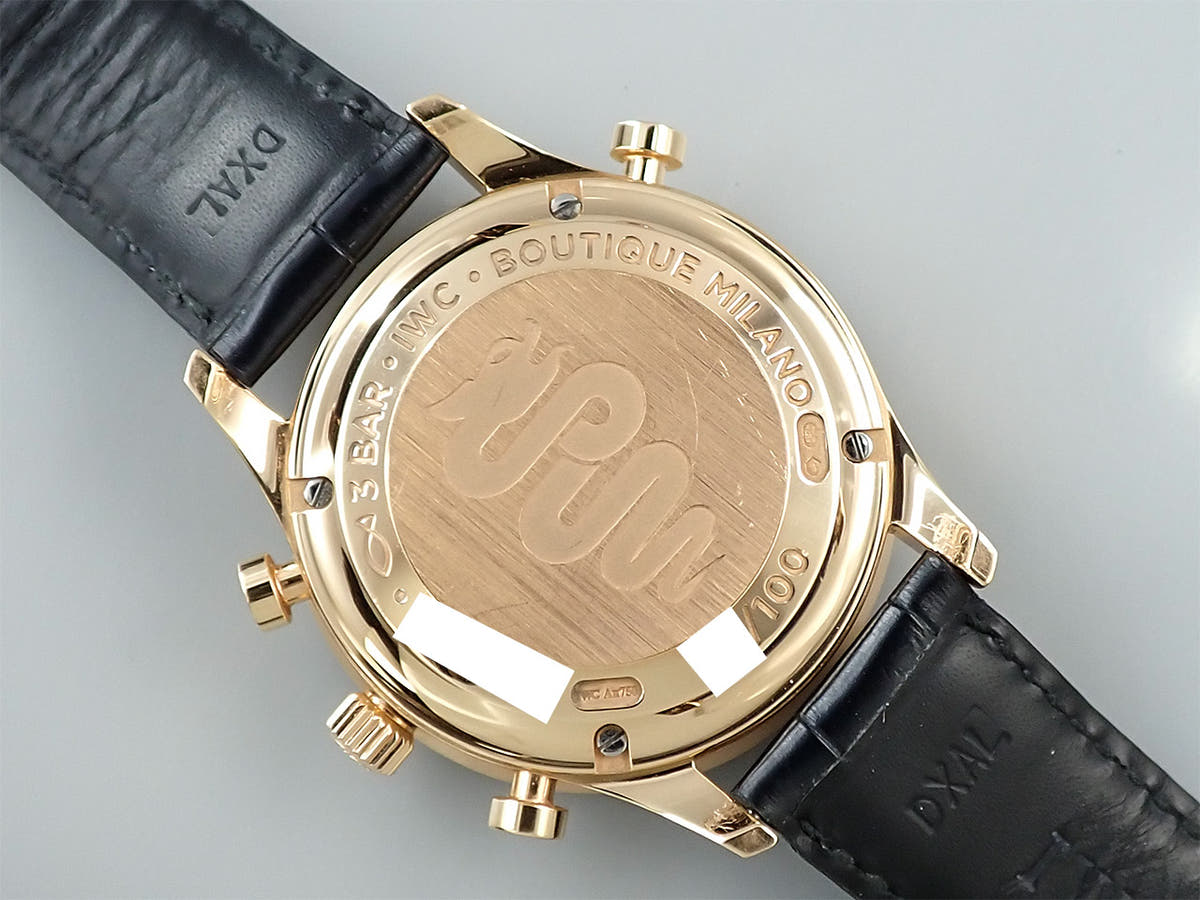 IWC  ポルトギーゼ クロノグラフ ラトラパンテ ブティック ミラノ Ref.IW371215 ブルー文字盤 中古 HA8F2ZRH