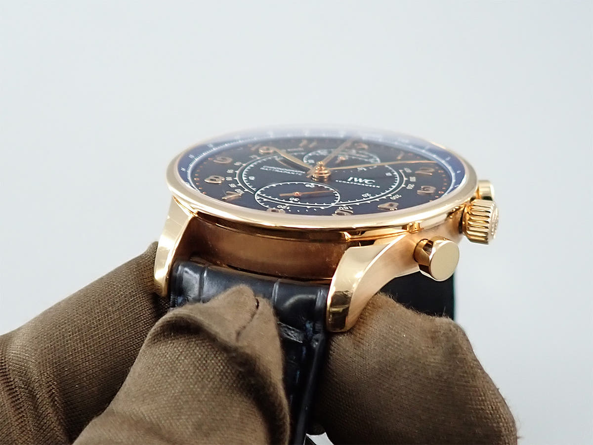 IWC  ポルトギーゼ クロノグラフ ラトラパンテ ブティック ミラノ Ref.IW371215 ブルー文字盤 中古 HA8F2ZRH