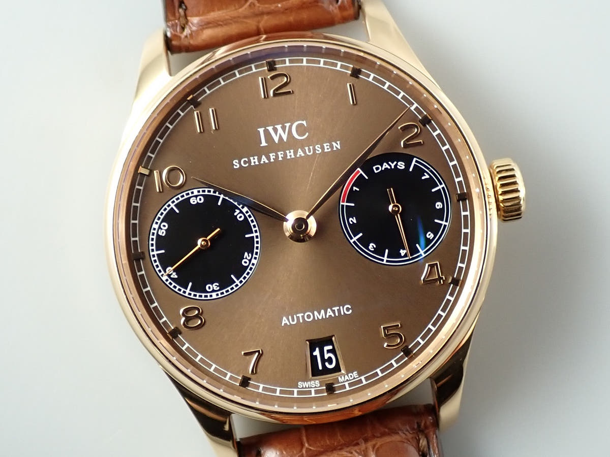 IWC ポルトギーゼ オートマティック Ref.IW500124 18KREG ブラウン文字盤 美中古 W3244966