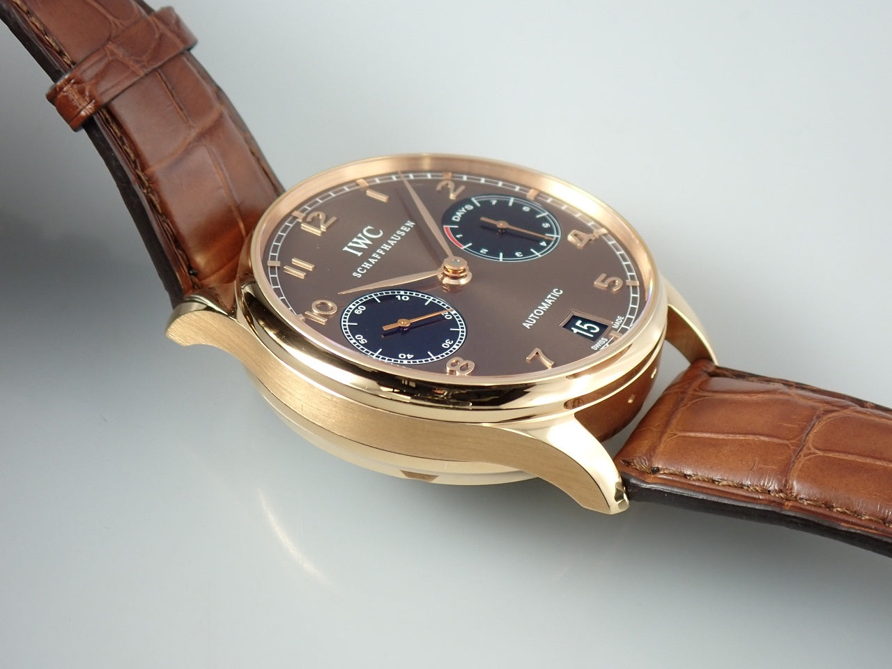 IWC Portuguese Automatic Ref.IW500124 18K RED GOLD Brown Dial