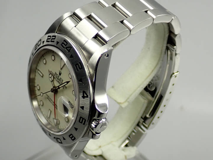ロレックス エクスプローラーII Ref.16550 ステンレススチール アイボリー文字盤