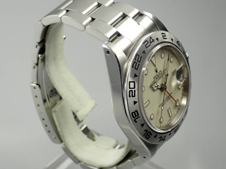 ロレックス エクスプローラーII Ref.16550 ステンレススチール アイボリー文字盤