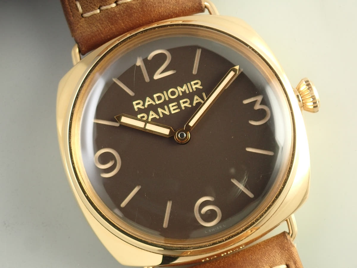 パネライ ラジオミール 3デイズ オロ･ロッサ Ref.PAM00379 ブラウン文字盤 中古 54S6P6U5