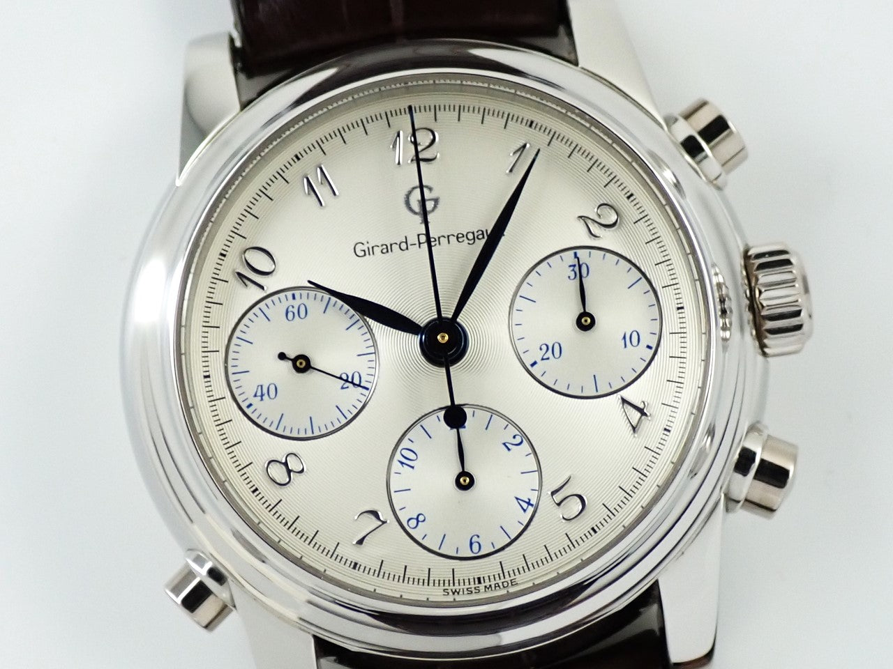 Girard-Perregaux Chronograph Rattrapante Ref.9010 PT Silver Dial