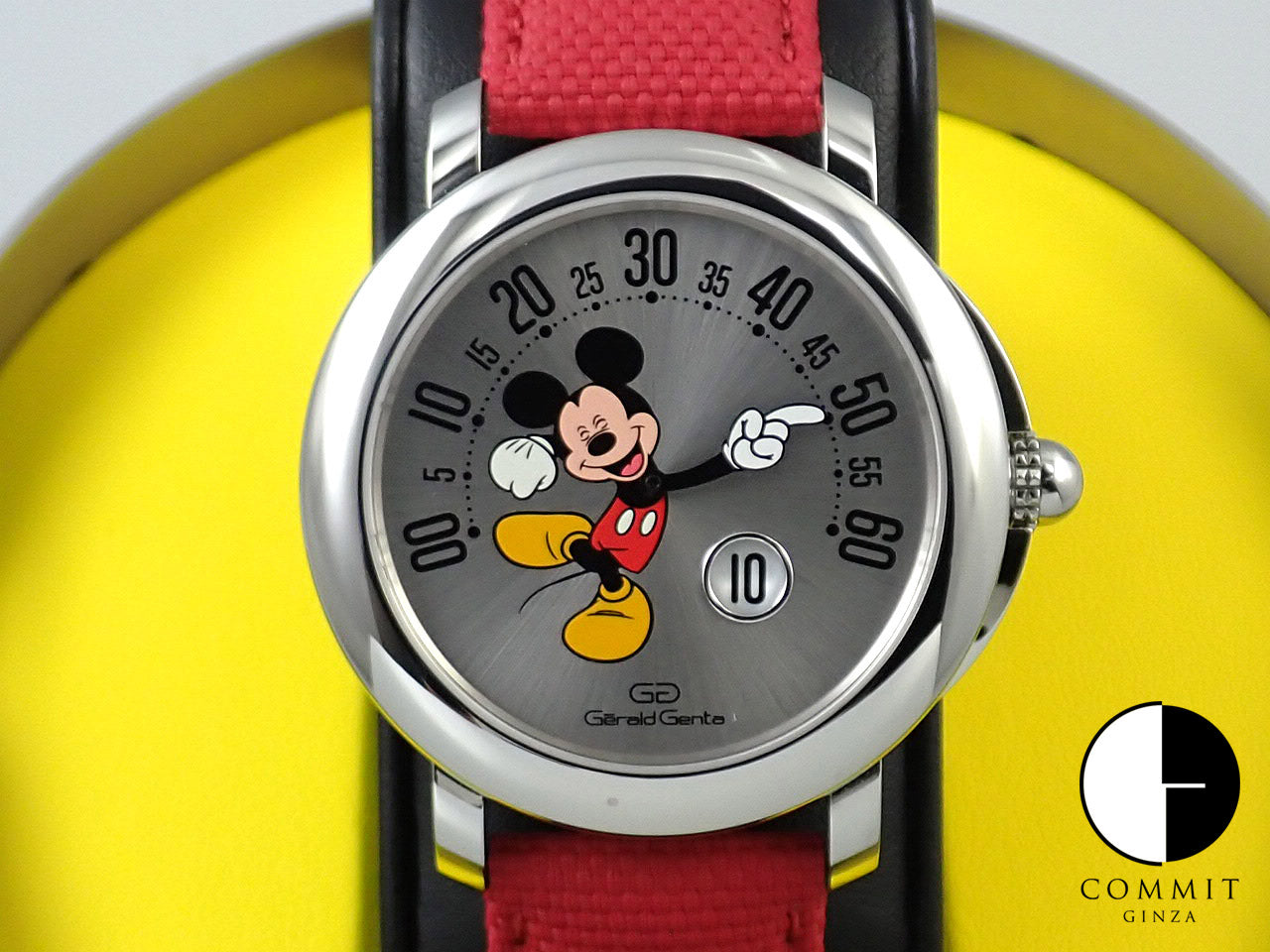 Gerald Genta Arena Retrograde Smile Mickey Mouse Disney &lt;Warranty, Box, etc.&gt;