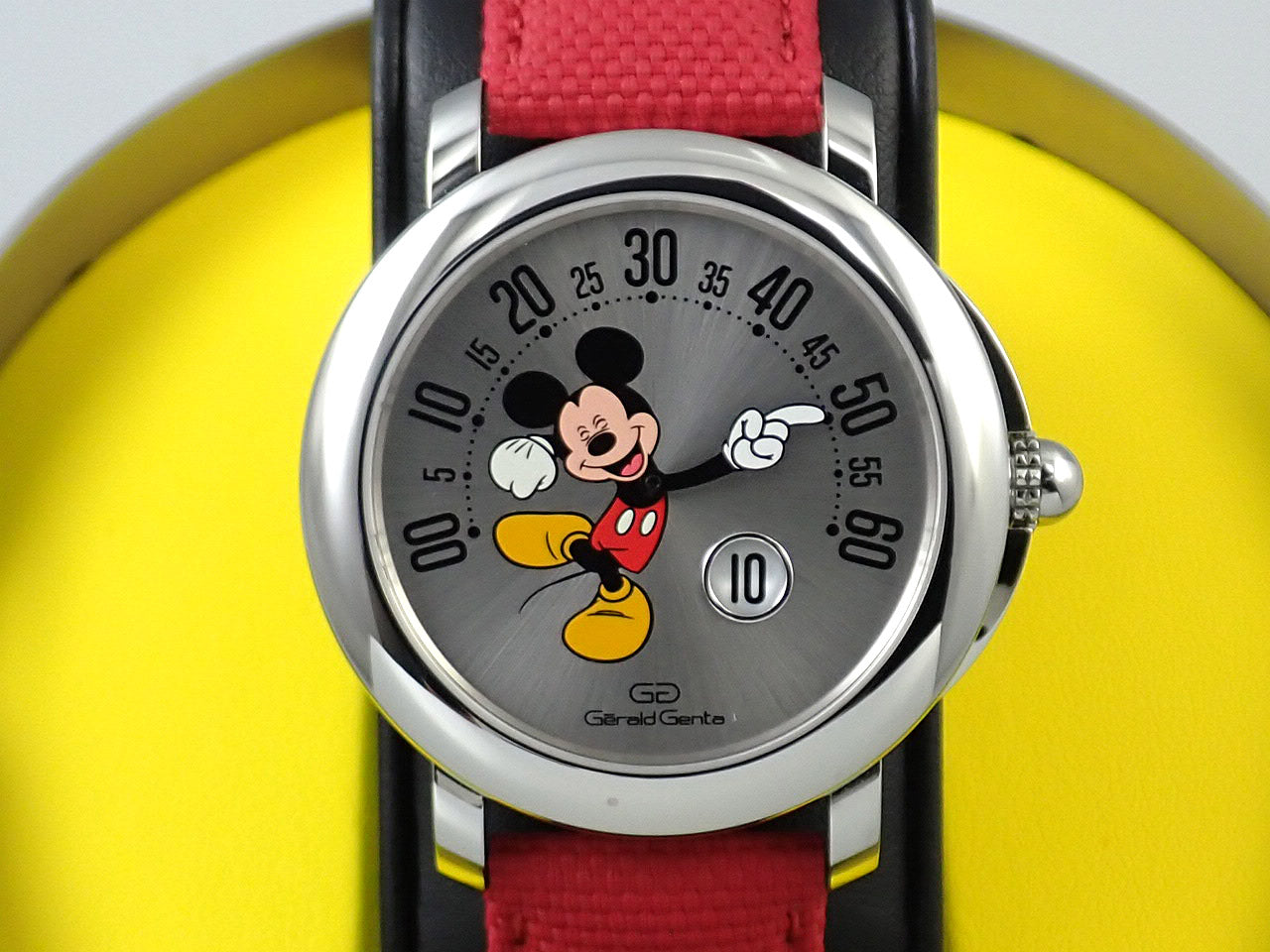 Gerald Genta Arena Retrograde Smile Mickey Mouse Disney &lt;Warranty, Box, etc.&gt;