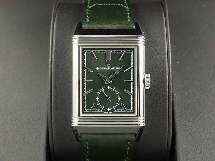 ジャガールクルト レベルソ トリビュート スモールセコンド Ref.Q3978430 グリーン文字盤 美品 8TZF5F3P