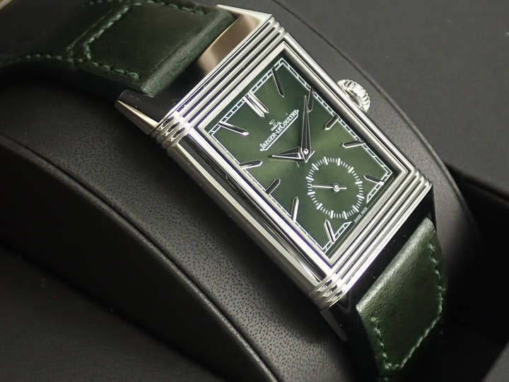 ジャガールクルト レベルソ トリビュート スモールセコンド Ref.Q3978430 グリーン文字盤 美品 8TZF5F3P