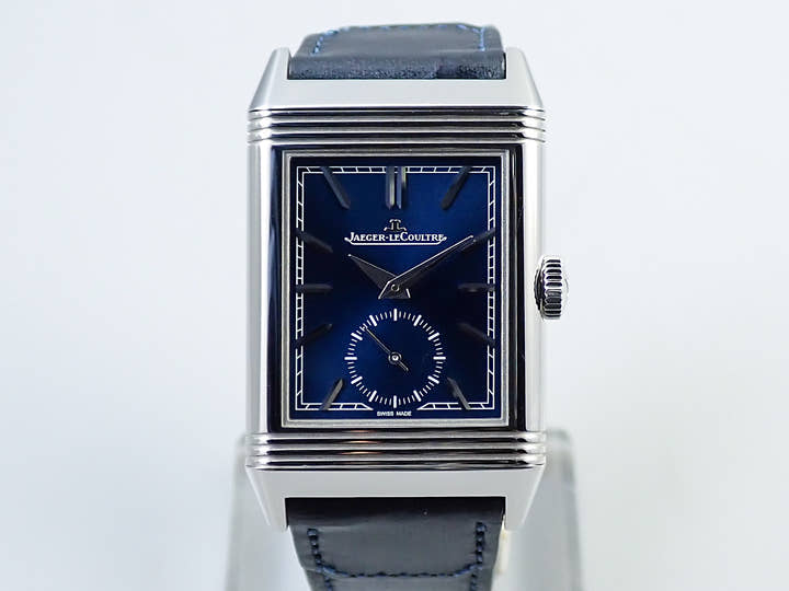 ジャガールクルト レベルソ トリビュート スモールセコンド Ref.Q3978480 ブルー文字盤 美品 Z6F5299Z