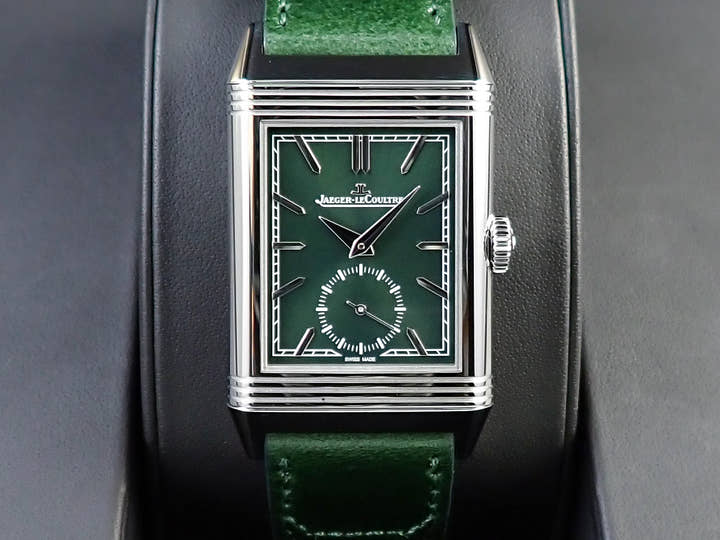 ジャガールクルト レベルソ トリビュート スモールセコンド Ref.Q3978430 グリーン文字盤 極美品 H3KTZRHK