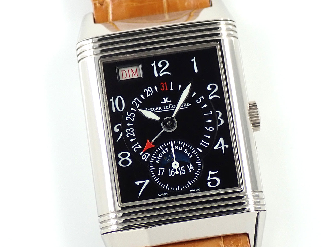 Jaeger LeCoultre Reverso Day Date Ref.270.3.36 18KWG Black Dial