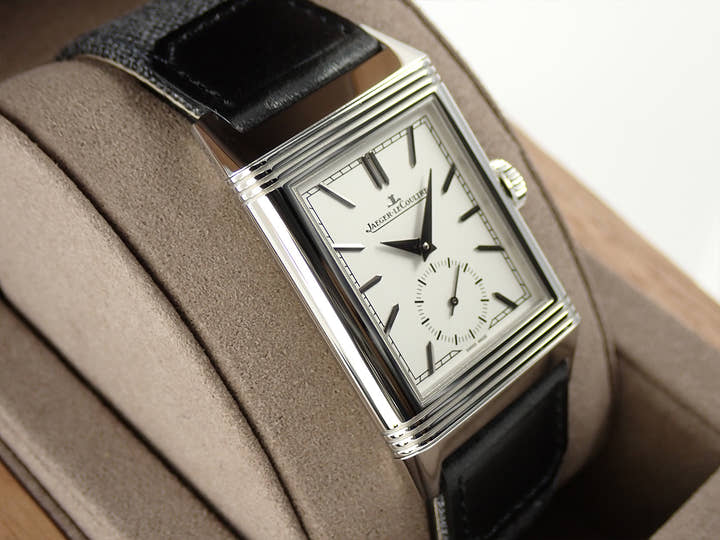 ジャガールクルト レベルソ トリビュート スモールセコンド Ref.Q713842J シルバー文字盤 美中古 H1470193