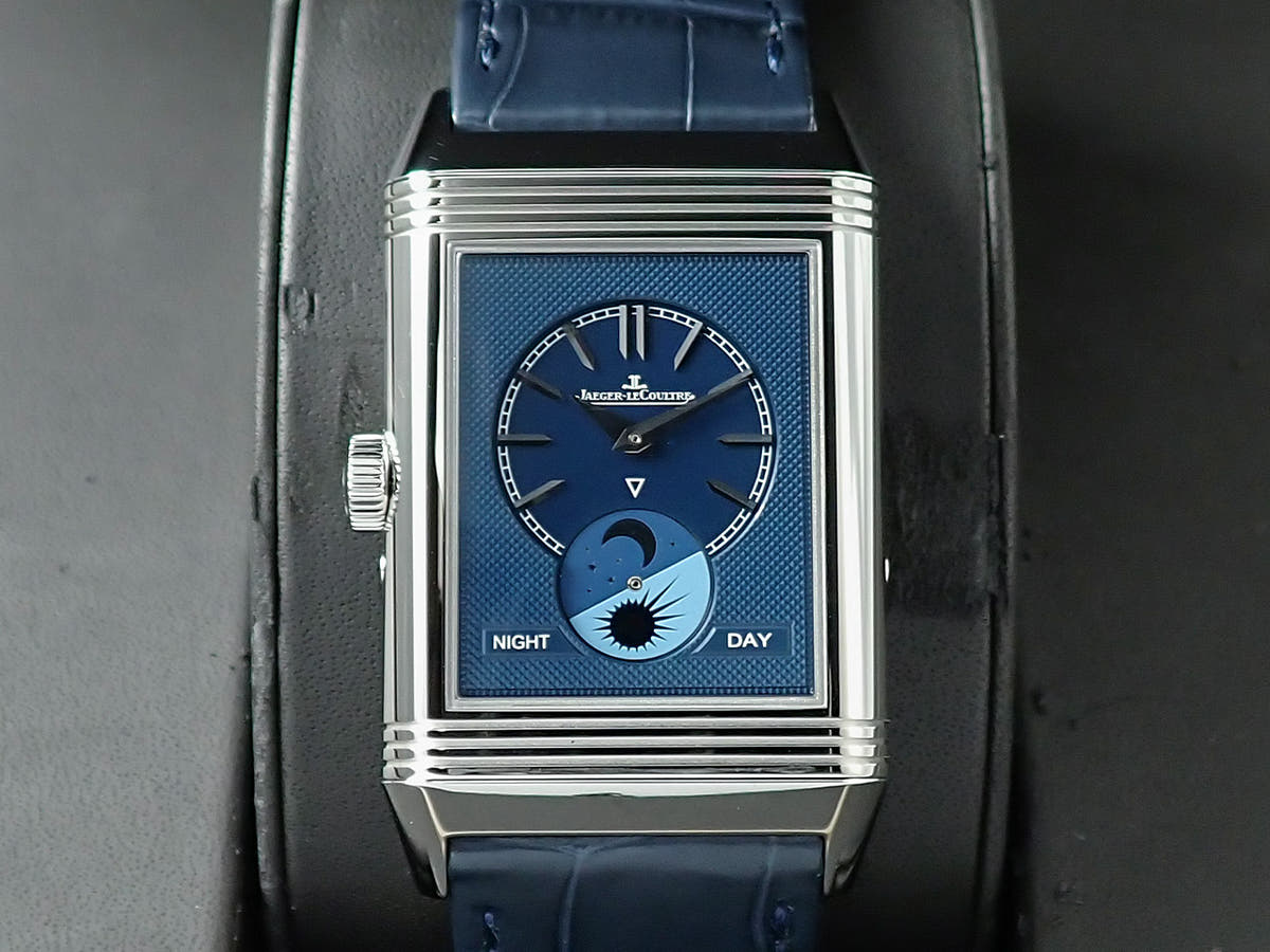 ジャガールクルト レベルソ トリビュート ムーン Ref.Q3958420 シルバー文字盤 美品 J0WJZ141