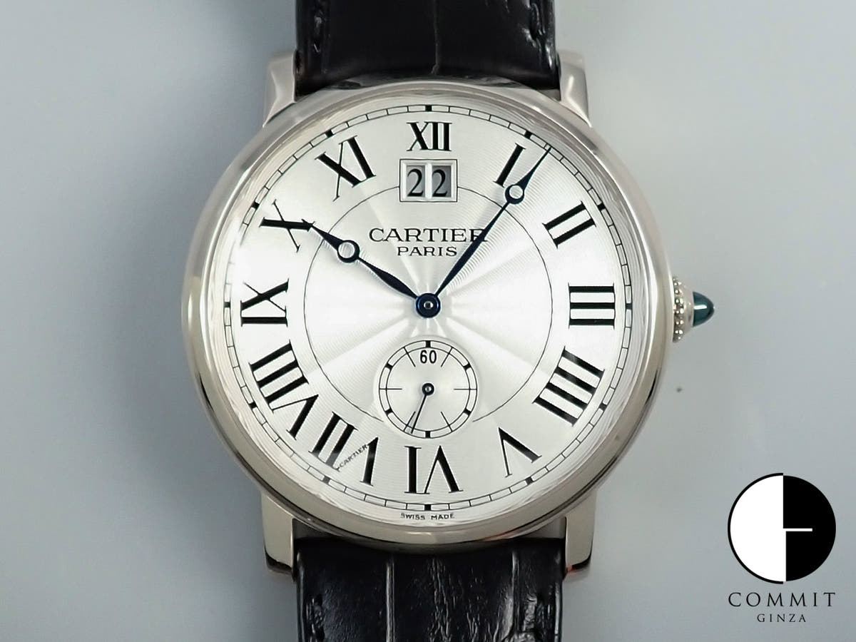 カルティエ ロトンド ラージデイト CPCP Ref.W1550751 シルバー文字盤 美品 2U690PJJ