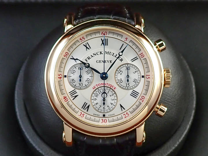 フランクミュラー ラウンド クロノグラフ オートマティック Ref.7002CC シルバー文字盤 中古 USP8UUYP