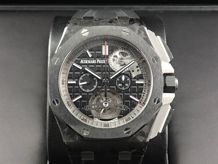 Audemars Piguet Royal Oak Offshore Tourbillon Chronograph Ref. 26550AU.OO.A002CA.01 Carbon Black Dial