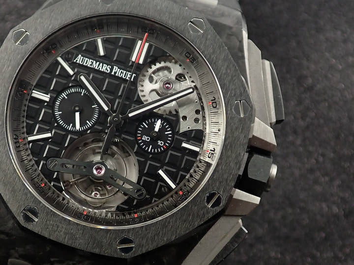 Audemars Piguet Royal Oak Offshore Tourbillon Chronograph Ref. 26550AU.OO.A002CA.01 Carbon Black Dial