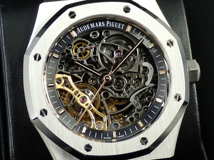 オーデマピゲ ロイヤルオーク ダブル バランスホイール オープンワーク Ref.15407ST.OO.1220ST.01 ステンレススチール スケルトン文字盤