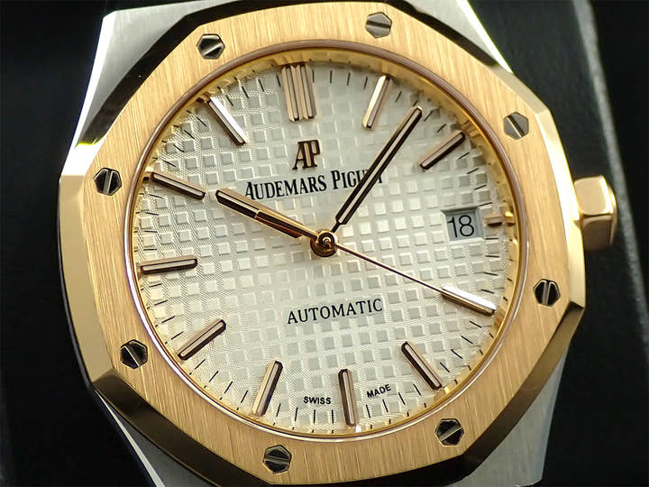 オーデマピゲ ロイヤルオーク Ref.15450SR.OO.1256SR.01 ステンレススチール/ピンクゴールド シルバー文字盤