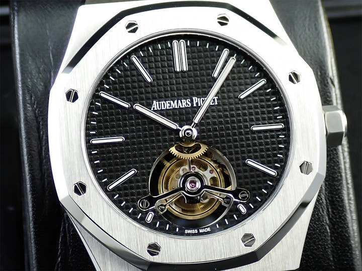 オーデマピゲ ロイヤルオーク トゥールビヨン エクストラ シン Ref.26512ST.OO.1220ST.01 ステンレススチール ブラック文字盤