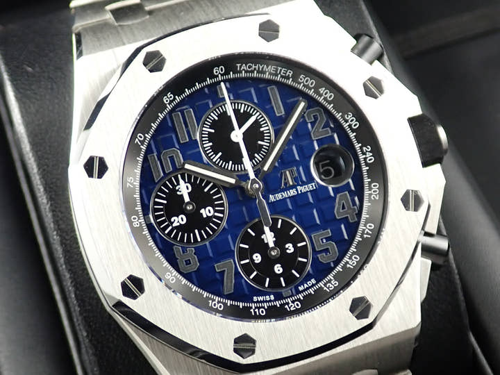 オーデマピゲ ロイヤルオーク オフショア クロノグラフ Ref.26470PT.OO.1000PT.02 プラチナ スモークブルー文字盤