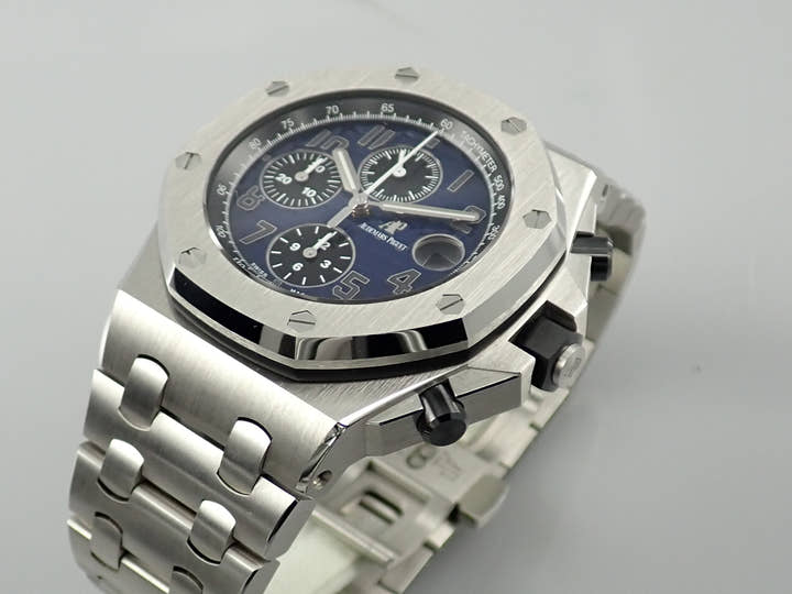 オーデマピゲ ロイヤルオーク オフショア クロノグラフ Ref.26470PT.OO.1000PT.02 プラチナ スモークブルー文字盤
